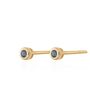 Gold Plated September Sapphire Birthstone Teeny Stud Earrings, thumbnail 1 of 3