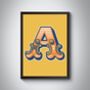 A Letter Bold Carnival Initial Art Print Circus Print, thumbnail 1 of 4