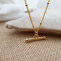 Textured T Bar Necklace, thumbnail 2 of 3