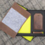 Personalised English Hide Leather Passport Cover Set, thumbnail 5 of 7