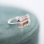 Stamped Chevron Pattern Silver Ring, thumbnail 1 of 5