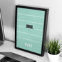 Minim Note Rest Print | Music Theory Poster, thumbnail 2 of 10