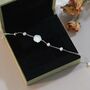 Sara Roses Ivory Silver Pearl Ball Charm Gift Bracelet, thumbnail 3 of 5