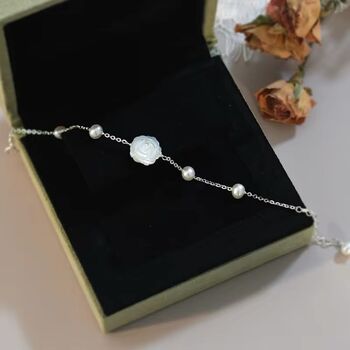 Sara Roses Ivory Silver Pearl Ball Charm Gift Bracelet, 3 of 5