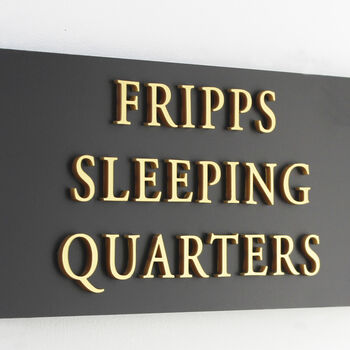 Personalised House Sign With Raised Gold Lettering, 6 of 8