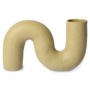 Twisted Matt Vase In Olive Green, 3 of 5