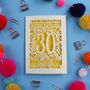 Personalised 30th Birthday Card Papercut Flower Design, thumbnail 9 of 9