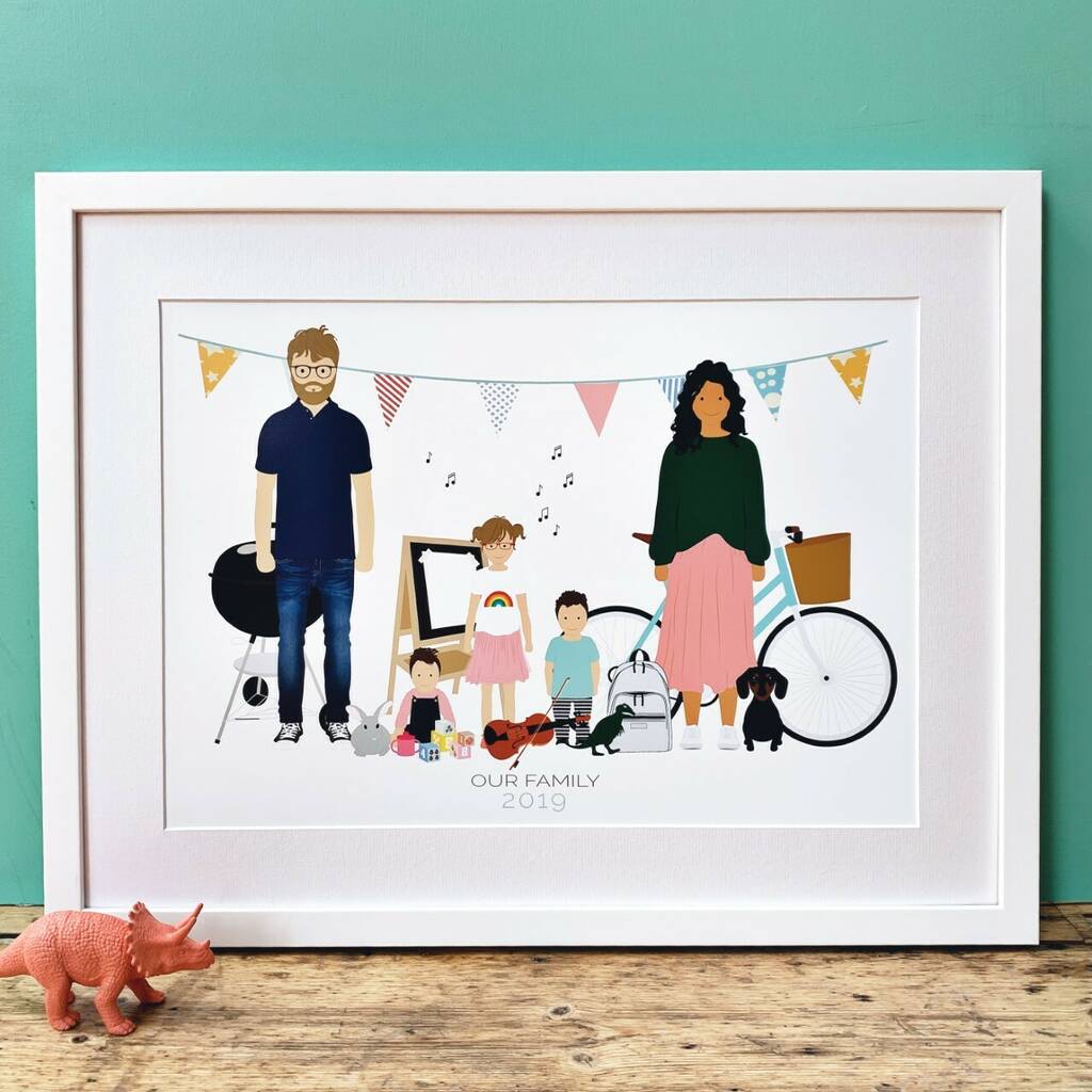 Personalised Family Portrait, 1 of 9
