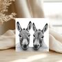 Two Donkeys Countryside Humour Card, thumbnail 1 of 5