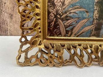 Gold Filigree Cut Out Ornate Photo Frame 4x6 Inch 15x20cm Home Decor Gift, 7 of 9