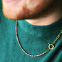 African Bead Mens Chain Necklace, thumbnail 1 of 6