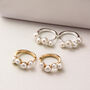 Sterling Silver Or Gold Pearl Cluster Hoop Earrings, thumbnail 5 of 12