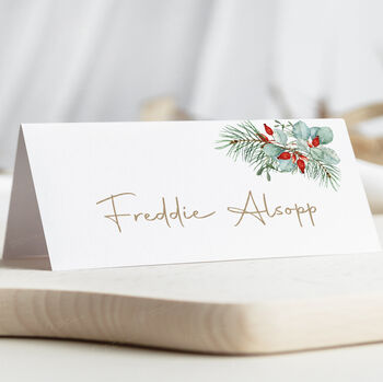 Festive Wedding Guest Place Cards, 2 of 6