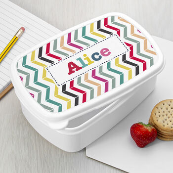 Personalised Girl's Patterned Lunch Box, 3 of 12