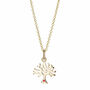 Solid 9ct Gold Tree Necklace With Ruby, thumbnail 2 of 4