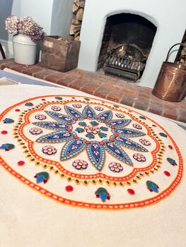 Mandala Embroidery Kit With 100% British Wool, 6 of 6
