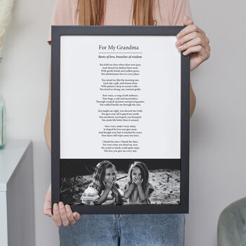 For My Grandma Personalised Photo Poem Print, 7 of 9