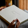Large Personalised Wedding Guest Book Bound In A Luxurious Bookcloth, thumbnail 1 of 10