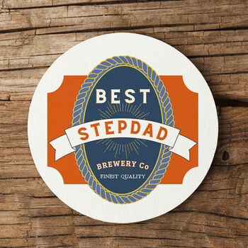 Beer Label Coaster For Dad, Daddy, Stepdad Or Grandad, 2 of 4