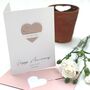Plantable Seed Paper Heart Wedding Anniversary Card, thumbnail 1 of 10