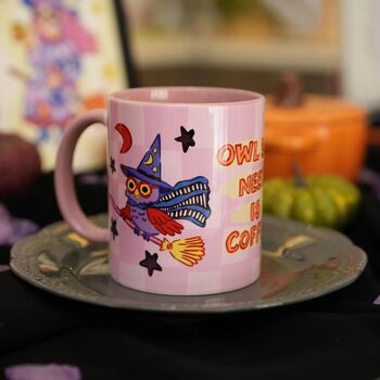 Owl You Need Is Coffee Mug – Funny Halloween Cup, 5 of 9