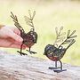 Set Of Two Small Wire Winged Robin Decorative Ornament, thumbnail 1 of 5