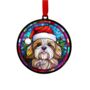 Lhasa Apso In Santa Hat Suncatcher Decoration, thumbnail 5 of 6