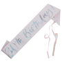 Pink And Iridescent Foiled 30th Birthday Party Sash, thumbnail 2 of 3