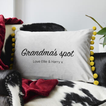 Personalised Grandmother Velvet Cushion, 5 of 10