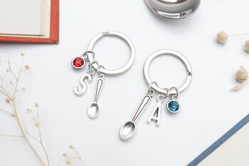 Big Spoon Little Spoon Matching Keyrings Couple Gift, 7 of 10