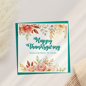 Floral Thanksgiving Card, 3 of 4