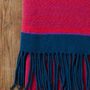 Deep Pink And Diesel Lambswool Scarf, thumbnail 4 of 5