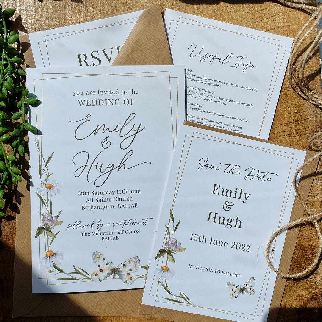 Wildflower Save The Date Cards By Lunella