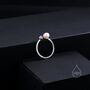 Minimalist Pearl And Ball Open Ring, thumbnail 5 of 10