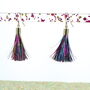 Rainbow Tinsel Party Earrings, thumbnail 3 of 4