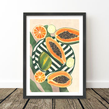 Papaya And Limes Still Life Print, 8 of 8