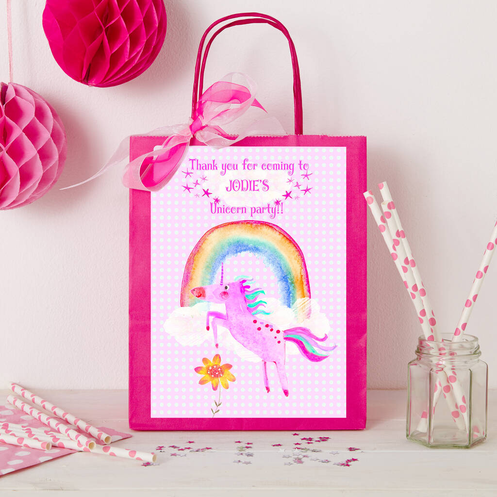 Personalised Unicorn Party Bag/Goody Bag, 1 of 6