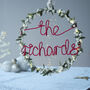 Personalised Mistletoe Family Fairy Light Wreath, thumbnail 3 of 7