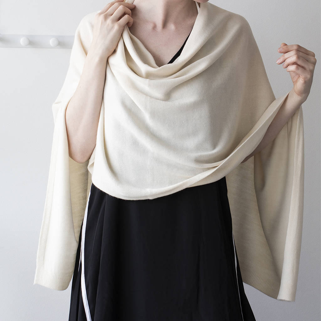 Personalised Easy To Wear Fine Knit Overhead Poncho By Studio Hop ...