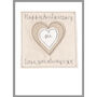 Personalised Linen 4th Wedding Anniversary Card, thumbnail 6 of 9
