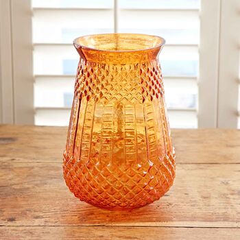 Orange Recycled Glass Vase, 4 of 5