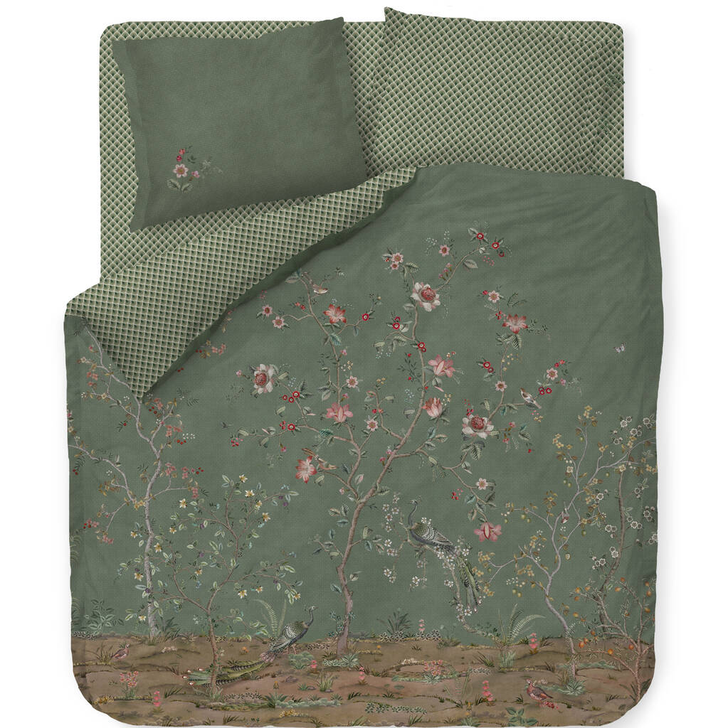Pip Okinawa Green Double Duvet Cover Set By Bell & Blue