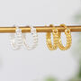 18ct Gold Plated Or Silver Bobble Hoop Earrings, thumbnail 2 of 6