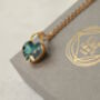 Padlock Heart Gemstone Necklace, thumbnail 3 of 6