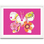 Pink Tropical Butterfly Print, thumbnail 3 of 5