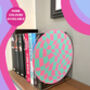 Wavy Checkerboard Acrylic Bookend Home Decor, thumbnail 1 of 7