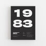 Personalised Retro Date Print, Unframed, thumbnail 8 of 11