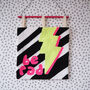 Neon Be Rad Punchneedle Wall Art With Lightning Bolt, thumbnail 3 of 3