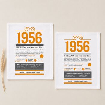 Personalised 70th Birthday Gift Handkerchief Pair, 2 of 11