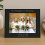 Personalised Black Glass Photo Frame – Our Daughter’s Wedding, thumbnail 2 of 2